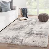 White Area Rug - Wade Logan® Mccollister Abstract Shag Cream Area Rug Polypropylene in White, Size 24.0 W x 2.0 D in | Wayfair