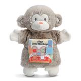 Nat & Jules Stuffed Animals Multi - Five Little Monkeys Padded Cloth Book & Plush Toy