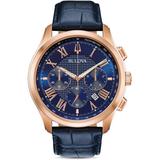 Wilton Chronograph Watch - Blue - Bulova Watches