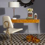 Jonathan Adler Bond Desk Wood/Plastic/Acrylic in Brown, Size 31.0 H x 45.0 W x 20.0 D in | Wayfair 26700