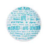 Home Essentials and Beyond Serving Platters Brown - White & Blue 'This Plate' Small Plate