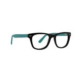 Life is Good Women's Reading Glasses MATTE - Matte Black & Turquoise Kane Square Readers