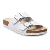 Sonoma Goods For Life Artwork Women's Leather Sandals, Size: 8.5, White
