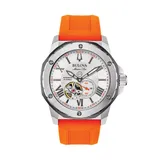 Bulova Men's Marine Star Automatic Watch - 98A226, Size: Large, Orange