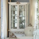 Michael Amini Platine de Royale Lighted China Cabinet Wood in Brown, Size 93.0 H in | Wayfair N09505-201