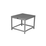 Source Furniture Delano End Table Square Plastic/Acrylic/Aluminum in Gray, Size 24.0 H x 24.0 W x 24.0 D in | Wayfair SF-3209-303-KES