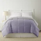 Solid Down-Alternative Reversible Comforter, Purple, Twin