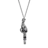 1928 Cat Whistle Pendant Necklace, Women's, Grey