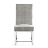 Hokku Designs Dalpat Velvet Side Chair Upholstered/Velvet in Gray, Size 41.5 H x 19.7 W x 26.3 D in | Wayfair 1AA49B18E3AE4FF39BF4890B0F9FE6E0