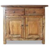 Millwood Pines Sideboard Solid Reclaimed Wood 29.5" x 11.8" x 25.6" Wood in Brown, Size 25.6 H x 29.5 W x 11.8 D in | Wayfair