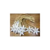 The Holiday Aisle® Wooden Snowflake Hanging Figurine Wood in Brown/White, Size 2.4 H x 2.4 W x 0.5 D in | Wayfair 156D3112F06B424AA9F3166C6CAA4F73