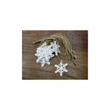 The Holiday Aisle® Wooden Snowflake Hanging Figurine Wood in Brown/White, Size 2.4 H x 2.4 W x 0.5 D in | Wayfair 18569AA39B564360ABAEFDC1FA54930A