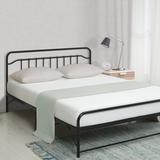 Red Barrel Studio® Sneller Model Bed Frame Metal in Black, Size 34.2 H x 39.3 W x 77.4 D in | Wayfair 93986028FE104F559B84B3763C70F946