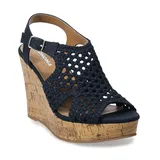 Sonoma Goods For Life Taffy Women's Wedge Sandals, Size: 11, Med Blue