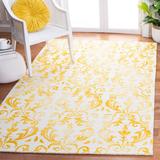 House of Hampton® Berman Hand-Tufted Wool/Ivory/Gold Area Rug Cotton/Wool in Brown/Yellow, Size 120.0 H x 96.0 W x 0.63 D in | Wayfair