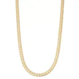 "Men's 14k Gold Plated Cuban Chain Necklace, Size: 24"", Yellow"