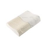 Cheer Collection Bed Pillows White - White Contoured Ventilated Natural Latex Pillow