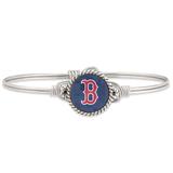 Women's Luca + Danni Silver Boston Red Sox Petite Bangle Bracelet