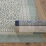 Suzanne Kasler Florette Indoor/Outdoor Rug Mineral 2' 7" x 8' 2" Runner - Ballard Designs