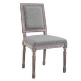 Court Vintage French Upholstered Fabric Dining Side Chair EEI-2682-LGR