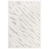 Whimsical Abstract Wavy Striped 5x8 Shag Area Rug R-1155A-58