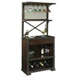 Darby Home Co Brees Bar Cabinet Wood in Brown, Size 73.75 H x 16.75 D in | Wayfair 908899F5EE564FD1B3EEFE359AE503D0