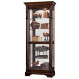Darby Home Co Jakobe Curio Cabinet Wood in Brown/Red, Size 78.0 H x 32.25 W x 15.25 D in | Wayfair 13D671F2A64F4A609345457FA70417F9