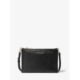 Michael Kors Large Pebbled Leather Double-Pouch Crossbody Black One Size
