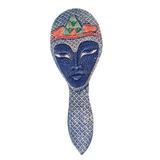 Panji Prince,'Batik Mask on Artisan Crafted Hand Mirror from Bali'
