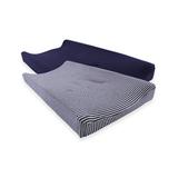 Touched by Nature Boys' Changing Pad Covers Navy/Heather - Navy & Heather Gray Stripe Organic Cotton Changing Pad Cover Set