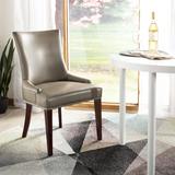 Becca 19''H Leather Dining Chair - Silver Nail Heads in Clay/Cherry Mahogany - Safavieh MCR4502G
