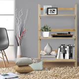 Winston Porter Annabesook 37" H x 20.75" W Solid Wood Etagere Bookcase Wood in Brown, Size 37.0 H x 20.75 W x 10.75 D in | Wayfair