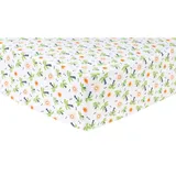 Trend Lab Dinosaur Palm Deluxe Flannel Fitted Crib Sheet, Multi