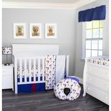 Zoomie Kids Pillager Bears 3 Piece Crib Bedding Set Cotton Blend in Blue/Red, Size 1.0 W in | Wayfair D6085A7E249642B6868183CCB8E0C341
