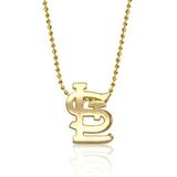 "Women's Alex Woo St. Louis Cardinals 16"" Little Logo 14k Yellow Gold Necklace"