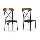 Williston Forge Vieira Dining Chair Wood/Metal in Brown, Size 37.5 H x 18.1 W x 18.3 D in | Wayfair ECF48A8E49754707BF8AE6AAD1AF3C4B