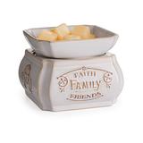 Candle Warmers Candle Warmers Cream - Cream 'Faith Family Friends' Fragrance Warmer
