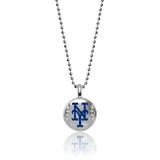 "Women's Alex Woo New York Mets Sterling Silver & Enamel Disc Necklace"