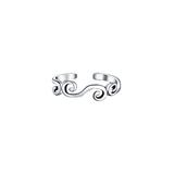 Bling Jewelry Women's Toe Rings Silver - Sterling Silver Swirl Toe Ring