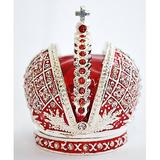 Ciel Collectables Bejeweled Crown Trinket Box Metal/Wire in Red, Size 2.25 H x 2.0 W x 2.0 D in | Wayfair 1013754A