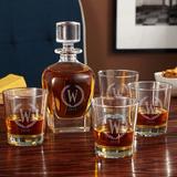Home Wet Bar Statesman Personalized 5 Piece Whiskey Decanter Set Glass, Size 9.0 H x 4.0 W in | Wayfair 4832