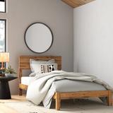 Union Rustic Tara Low Profile Platform Bed Wood & Metal/Metal in Brown, Size 33.5 H x 38.2 W x 76.9 D in | Wayfair A25EDC81D4614A2A8C9A3CB157209672