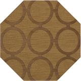 Latitude Run® Malmo Geometric Hand Tufted Wool Gold Dust Area Rug Wool in Brown/White, Size 48.0 W x 0.47 D in | Wayfair