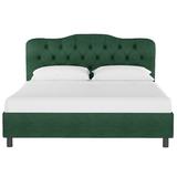 Willa Arlo™ Interiors Pires Tufted Low Profile Platform Bed Upholstered/Velvet/Metal in Gray, Size 41.0 H x 62.0 W x 83.0 D in | Wayfair