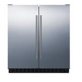 Summit Appliance Summit 5.4 cu. ft. Convertible Mini Fridge w/ Freezer Stainless Steel in Gray, Size 34.0 H x 29.5 W x 25.38 D in | Wayfair