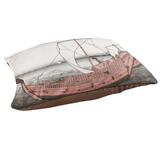 Tucker Murphy Pet™ Burkart the Kazusa Sea Route Designer Pillow Fleece, Polyester in Pink, Size 6.5 H x 42.5 W x 32.5 D in | Wayfair