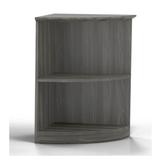 Mayline Medina Laminate Bookcase 2-Shelf Quarter Round Gray Steel - MVBQ2-LGS