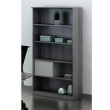 Mayline Medina Laminate Bookcase 5-Shelf Gray Steel - MVB5-LGS