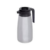 Fetco D037 1 9/10 Liter Insulated Vacuum Server w/ BrewThru Lid, Stainless, Black Lid, Stainless Steel, Silver