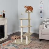 FurHaven Tiger Tough Cat Tree Polyester/Manufactured Wood in Brown, Size 49.0 H x 26.0 W in | Wayfair 96703